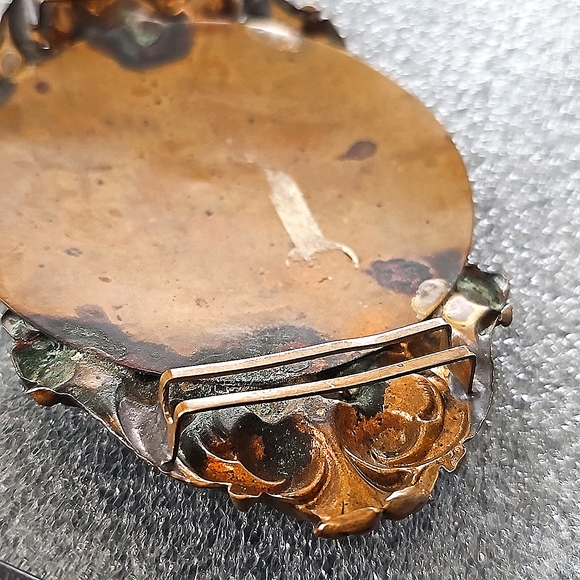 Massive Vintage Ornate Art Nouveau Belt Buckle - Picture 8 of 8